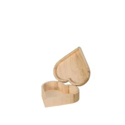 Imagen de Artemio VIBBC Joyero con Forma de corazón, Madera, Color Beige, 17 x 6 16 cm