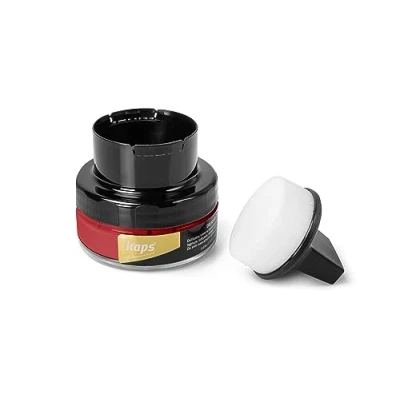 Imagen de Kaps Crema para Zapatos con Aplicador de Esponja, Cuidado Intensivo y Nutritivo del Cuero, Delicate, 70 Colores (162 rojo claro)