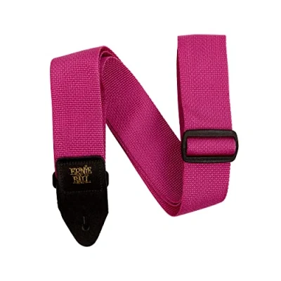 Imagen de Ernie Ball Raspberry &amp; Black Polypro Guitar Strap