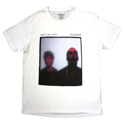 Imagen de Rock Off officially licensed products Camiseta con logotipo de Twenty One Pilots Red Film Band, blanco, XXL