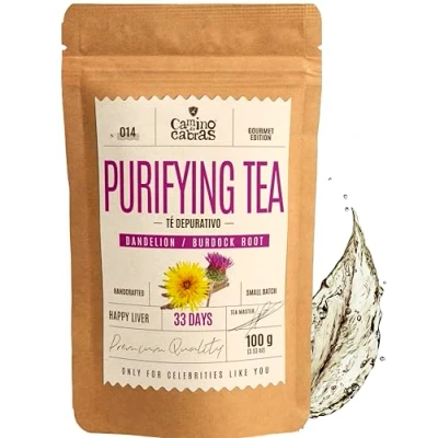 Imagen de Te DETOX Depurativo Higado y Colon Infusion Drenante con Efecto Diuretico Diente de Leon, Bardana, Verde, Jengibre, Ortiga, Maca, Pomelo, Cardamomo Antioxidante Natural 100g