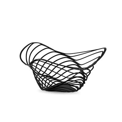Imagen de Alessi Trinity ACO04 / 12 B Soporte para Cítricos de diseño, Acero Coloreado con Resina Epoxi, Negro