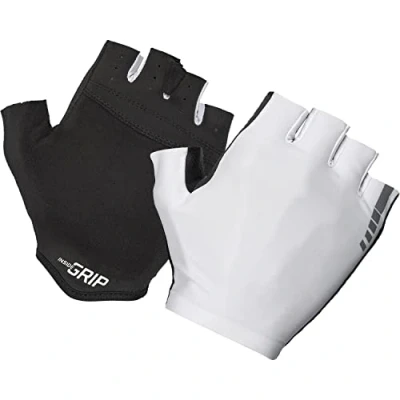 Imagen de GripGrab Aerolite InsideGrip Professional Summer Cycling Gloves Unpadded Short Finger Anti Slip Road Bike TT Track Guantes Cortos Ciclismo, Unisex Adult, Blanco, S