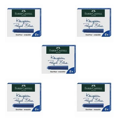 Imagen de Faber Castell 205082 Cartuchos de tinta estándar, azul real, 30 unidades