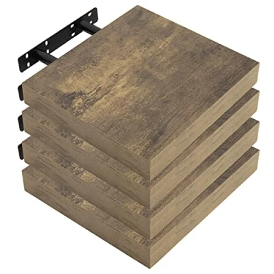 Imagen de WOLTU Estanteria Pared, Estante Flotante, Juego de 4 Pared Madera MDF, para salón, Cocina, Pasillo RG9365hov