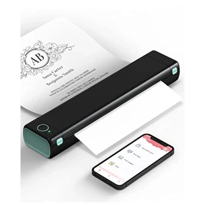 Imagen de Phomemo M08F Impresora Térmica Portátil, Compatible con Papel Térmico A4, Impresoras de Viaje Móviles Inalámbricas para Automóviles y Oficinas