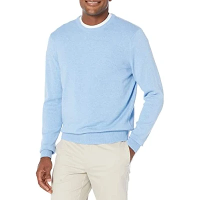 Imagen de Amazon Essentials Jersey de cuello redondo (Disponible en Tallas Grandes) Hombre, Azul Claro Mezcla, L