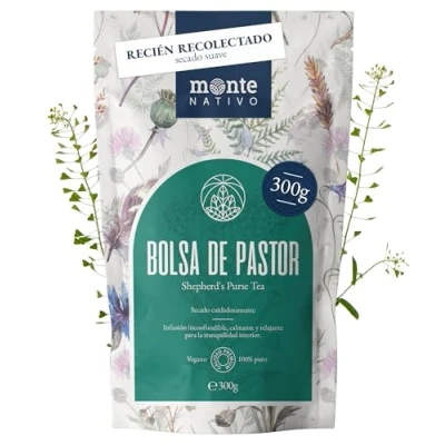 Imagen de té bolsa de pastor Monte Nativo (300 g) hierba seca suavemente en cualquier momento 100% pura y natural como hierbas o regalo frutas