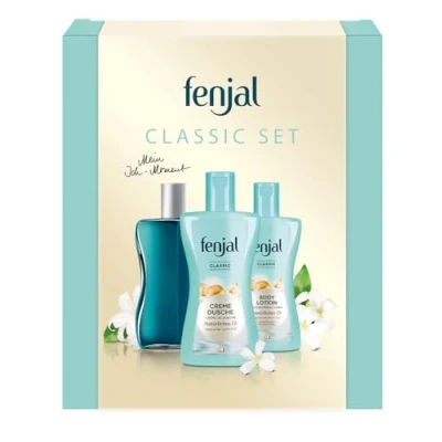 Imagen de Fenjal Set de regalo clásico Crema Baño Aceite Classic 125 ml, Ducha 200 Body Lotion ml