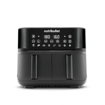 Imagen de nutribullet Air Fryer Doble Cesta 8L, 2850 W reidora sin Aceite, Freidora de Airecon 8 Modos, Cocina, Fríe, Asa toda tu Comida, Negro, NBA081B