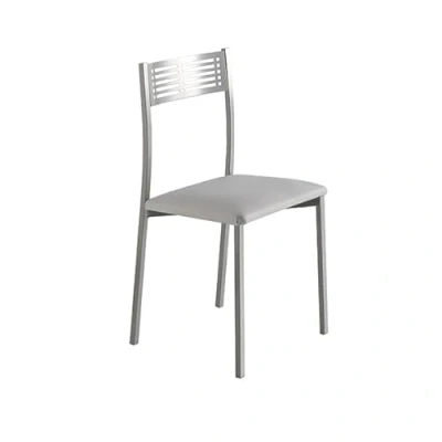 Imagen de MOMMA HOME Set 4 Sillas Modelo Sydney Medidas 41 x 47 86 cm (Blanco/Plata)