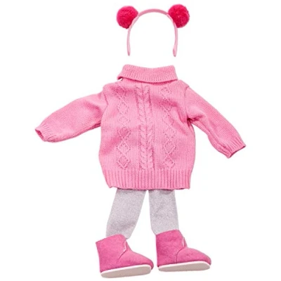 Imagen de Götz 3402681 Trenzado de Punto Combinado Talla Ropa para Muñeca. XL Set y Accesorios 5 Piezas muñecas pie 45 50 cm