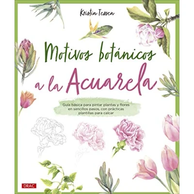 Imagen de Motivos botánicos a la acuarela: Guía básica para pintar plantas y flores en sencillos pasos, con prácticas plantillas calcar (TENDENCIAS JUVENILES)