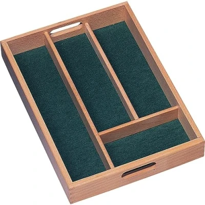 Imagen de T&amp;G Woodware Organizador de Cubiertos para cajón en Madera Haya (34,2 x 24,2 5 cm), Forro Col