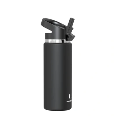 Imagen de Super Sparrow Botella de Agua Acero Inoxidable Termica Boca Ancha con Paja 750ml Sin BPA, para Gimnasio, Deporte, Oficina, Yoga, Ciclismo