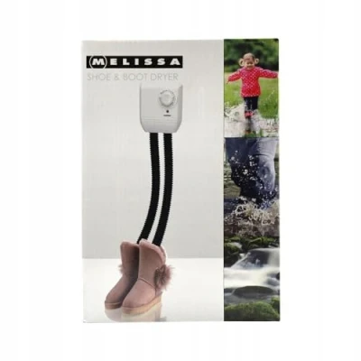 Imagen de Melissa 16540009 Calentador eléctrico de zapatos para botas, botas goma y guantes, secadora senderismo o esquí, calefacción con ventilador temporizador 1 par