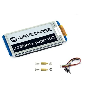 Imagen de waveshare 2.13inch e Paper Display Hat V4 Version 250x122 Resolution 3.3V/5V Two Color Ink epaper Screen for Raspberry Pi Zero/Zero W/Zero WH/3B/3B+/4B, Partial Refresh, SPI Interface