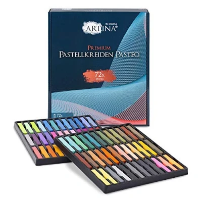 Imagen de Artina Tiza Pastel 72 Piezas Pasteo Set de Colores con Caja Suave Calidad Estudio Perfecto para Pinturas Coloridas y Expresivas Ideal Principiantes, Profesionales Artistas