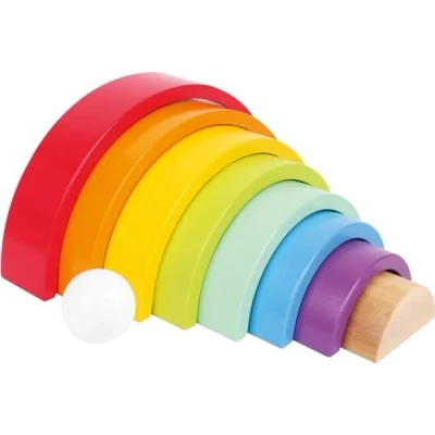 Imagen de Small Foot Arco Iris Bloques Construcción Madera (Handelshaus Legler OHG ARC en Ciel Grand Format)
