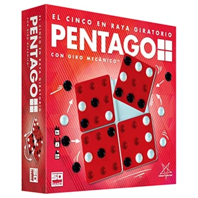 Imagen de SD GAMES PENTAGO Juego de Mesa Estrategia con Tablero Canicas para 2 Jugadores Recomendado a Partir 8 Años