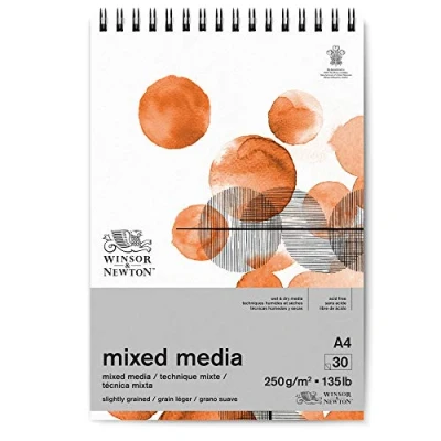 Imagen de Winsor &amp; Newton Bloc Papel Multi técnica, Blanco, DIN A4