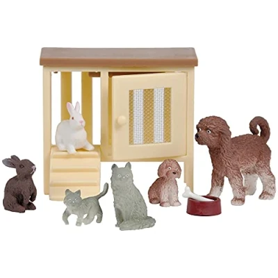 Imagen de Lundby 60 8075 00 Juego de Mascotas, casa muñecas, 18:1, para muñecas 11 cm, diseño Sueco