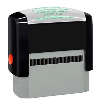 Imagen de Sellos de goma personalizables (70 x 25mm 5 líneas) sello autoentintable Volver dirección personalizado