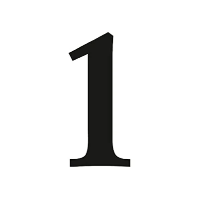 Imagen de Números adhesivos n.º 1 en negro, altura de 10 cm, autoadhesivo, número casa, para pegar exteriores, buzón, puerta, resistente a la intemperie, kfz_471_1