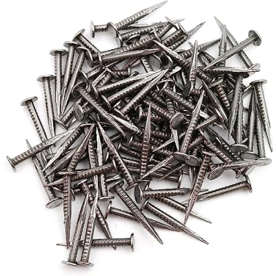 Imagen de Design61 100 clavos de acero para peines, 1,5 x 15 mm, con cabeza plana redonda, punta extra puntiaguda, en blanco