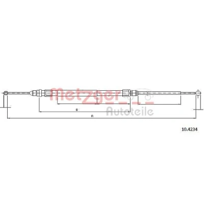 Imagen de METZGER 10.4234 Cable de Freno Mano Atrás izquierda, derecha, izquierda 1463/782 COFLE