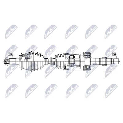 Imagen de NTY NPW BM 204 Árbol de Transmisión Eje delantero, derecha 891mm automática CVT (continua) MINI: Hatchback, Cabrio