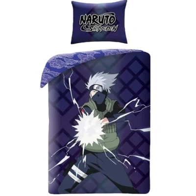 Imagen de Halantex Naruto Shippuden Juego de cama Kakashi Hatake funda nórdica reversible 140 x 200 cm con almohada 70 90 100% poliéster multicolor