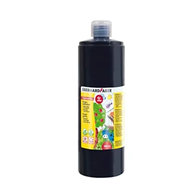 Imagen de Eberhard Faber 578999 Pintura para dedos EFA Colour, negra, 750 ml, de secado rápido y lavable