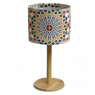Imagen de Lampara Mesita Noche Lamparitas Mesa Candeeiro de Cabeceira Lamparas Dormitorio Sobremesa Decoracion Led E14 (Italica Print)