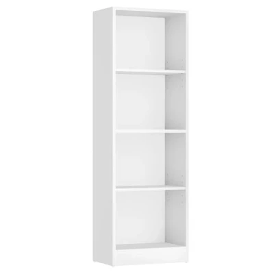 Imagen de VASAGLE Biblioteca, Librería de 4 Niveles, Estantería Infantil, Pie, para Salón, Estudio, Oficina, 40 x 24 121,5 cm, Blanco LBC104W
