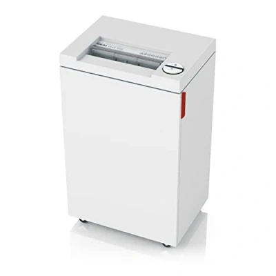 Imagen de IDEAL Destructora de papel 2445, nivel seguridad P 2, corte en tiras 4 mm, capacidad 18 hojas, contenedor basura 35 L, destruye también papeles/grapas y tarjetas crédito