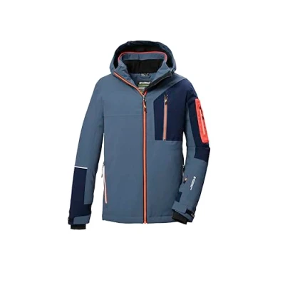 Imagen de killtec Niños Chaqueta de esquí/chaqueta funcional con capucha y protección contra la nieve KSW 391 BYS SKI JCKT, blaugrau, 140, 42100 000