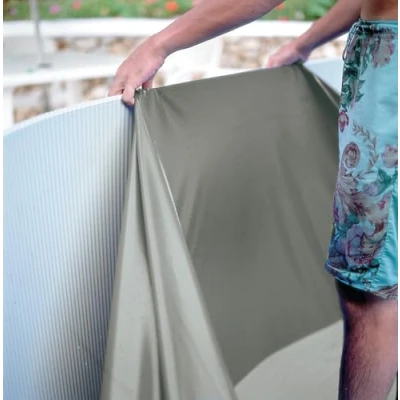 Imagen de Gre SP4550GF Liner para Piscina Redonda Elevada, Sistema Overlap, Gris, Medidas 460 X 120 cm