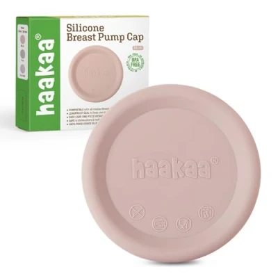 Imagen de haakaa Tapa de Silicona para Extractor Leche, Nueva Versión Mejorada, Compatible con Todos los Extractores Generación 1/2/3, A Prueba Fugas y Polvo, Rosa Suave
