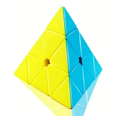 Imagen de Magic Cube sin Pegatinas, Cubo Mágico Suave Velocidad Rompecabezas 3D para Niños y Adultos (Pirámide 3X3)