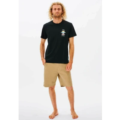 Imagen de Rip Curl Search ICON TEE Camiseta estampada, Hombre, Talla: Medium, Black