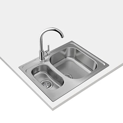 Imagen de ¡Oferta 20% ! Teka Universe 60 T Xp 1½C Fregadero De Cocina Acero Cm 2 Cubetas 0 Escurridor