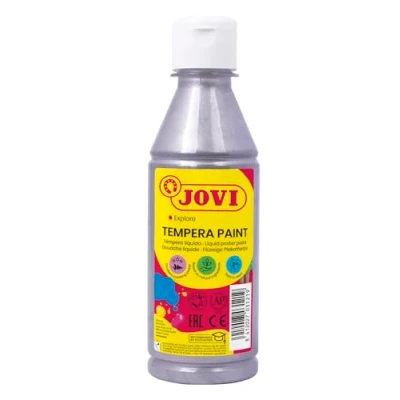 Imagen de Jovi liquida Botella témpera, Color Plata, 250 ml (Paquete de 1) (50237)