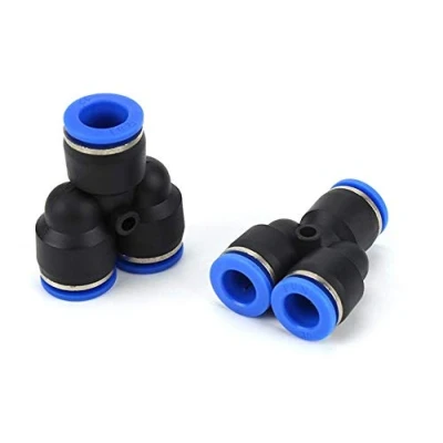 Imagen de conector neumático en Y de IQS, 12 mm, aire comprimido, 3 vías, 5 unidades
