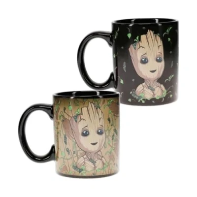 Imagen de Guardianes De La Galaxia Groot (taza efecto térmico) Unisex Taza multicolor cerámica