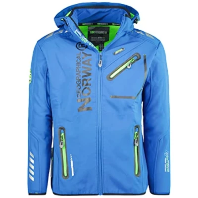Imagen de Geographical Norway ROYAUTE MEN Chaqueta Softshell Impermeable Hombre Capucha Transpirable Exterior Cortavientos Invierno Actividades Aire Libre