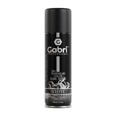 Imagen de Gabri Color Spray 150 ml Tinte para el cabello Pro Temporary Hair Colour (White, (Pack de 1)