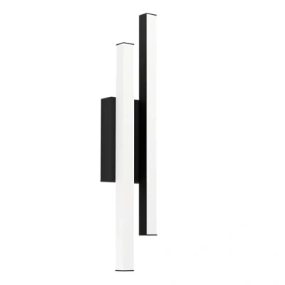 Imagen de EGLO Serricella lámpara led exterior, de pared para exteriores con 2 barras luz, iluminación exterior metal negro, blanca cálida, IP55
