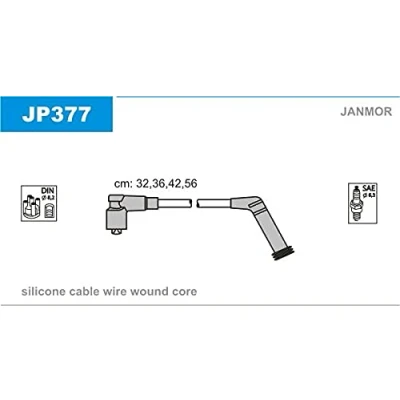 Imagen de JANMOR JP377 Juego de Cables Encendido HYUNDAI: Getz, ACCENT 2, Atos, KIA: Picanto I