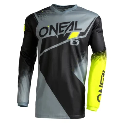 Imagen de O&#039;neal Element Jersey, Maillot Racewear Hombre, Schwarz/Grau/Neongelb, S